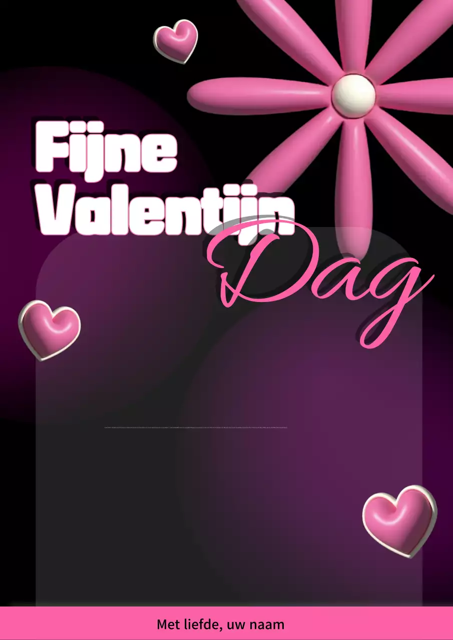 roze romantische valentijnsbrief