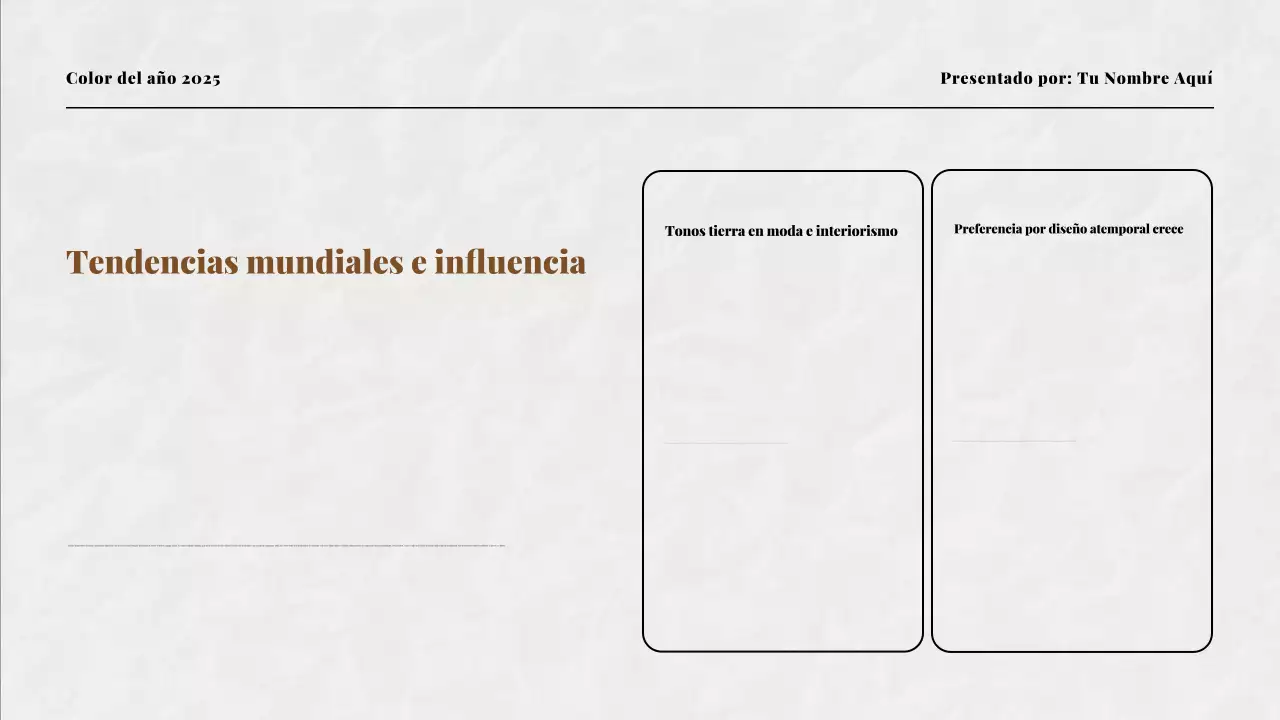 Presentación del Color del Año Beige y Moca