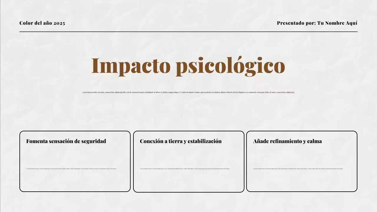 Presentación del Color del Año Beige y Moca