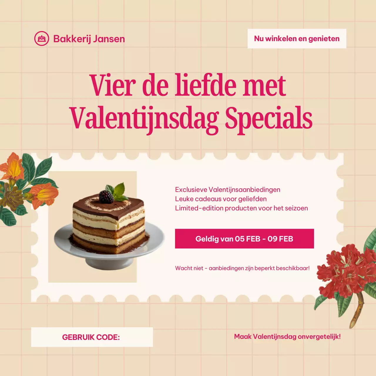 Roze Valentijn Promotie Social Media