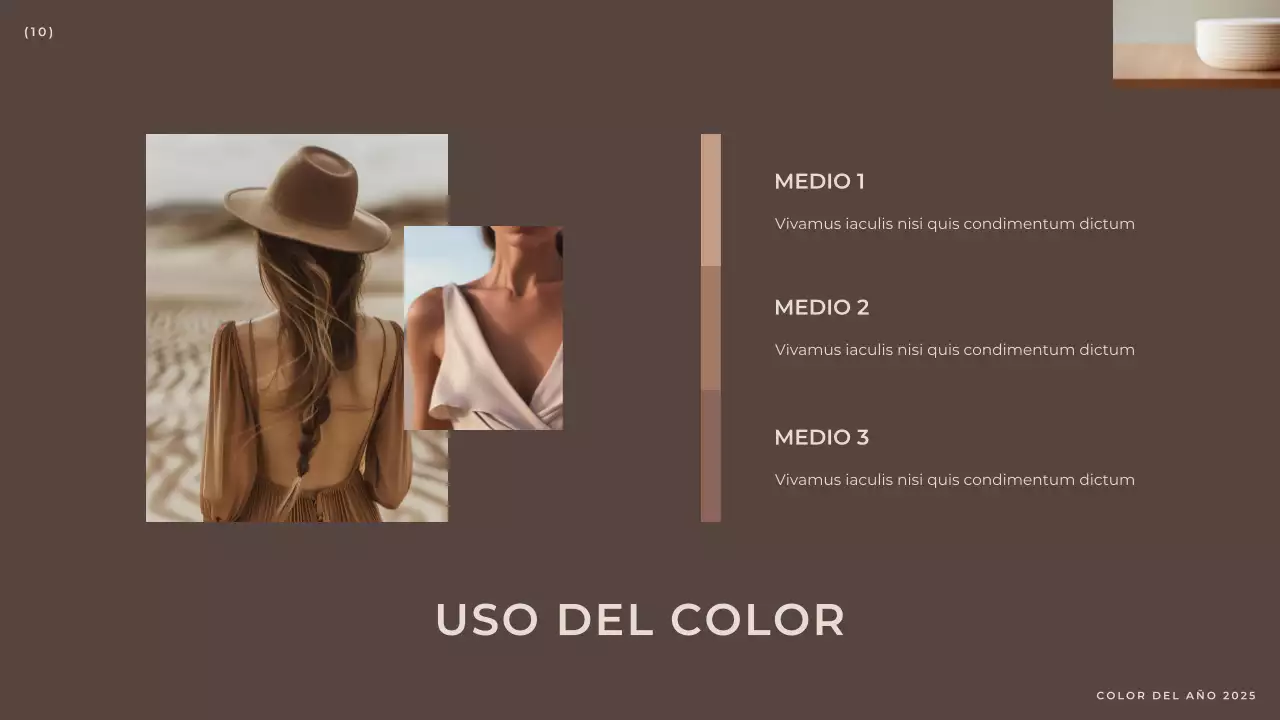 Marrón Moderno Elegante Informe de Moda