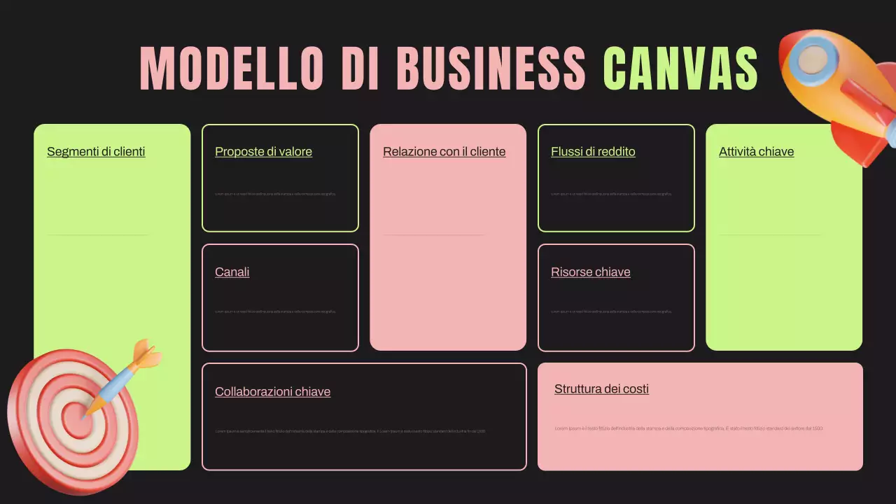 Piano aziendale moderno nero