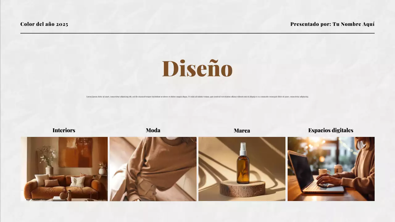 Presentación del Color del Año Beige y Moca