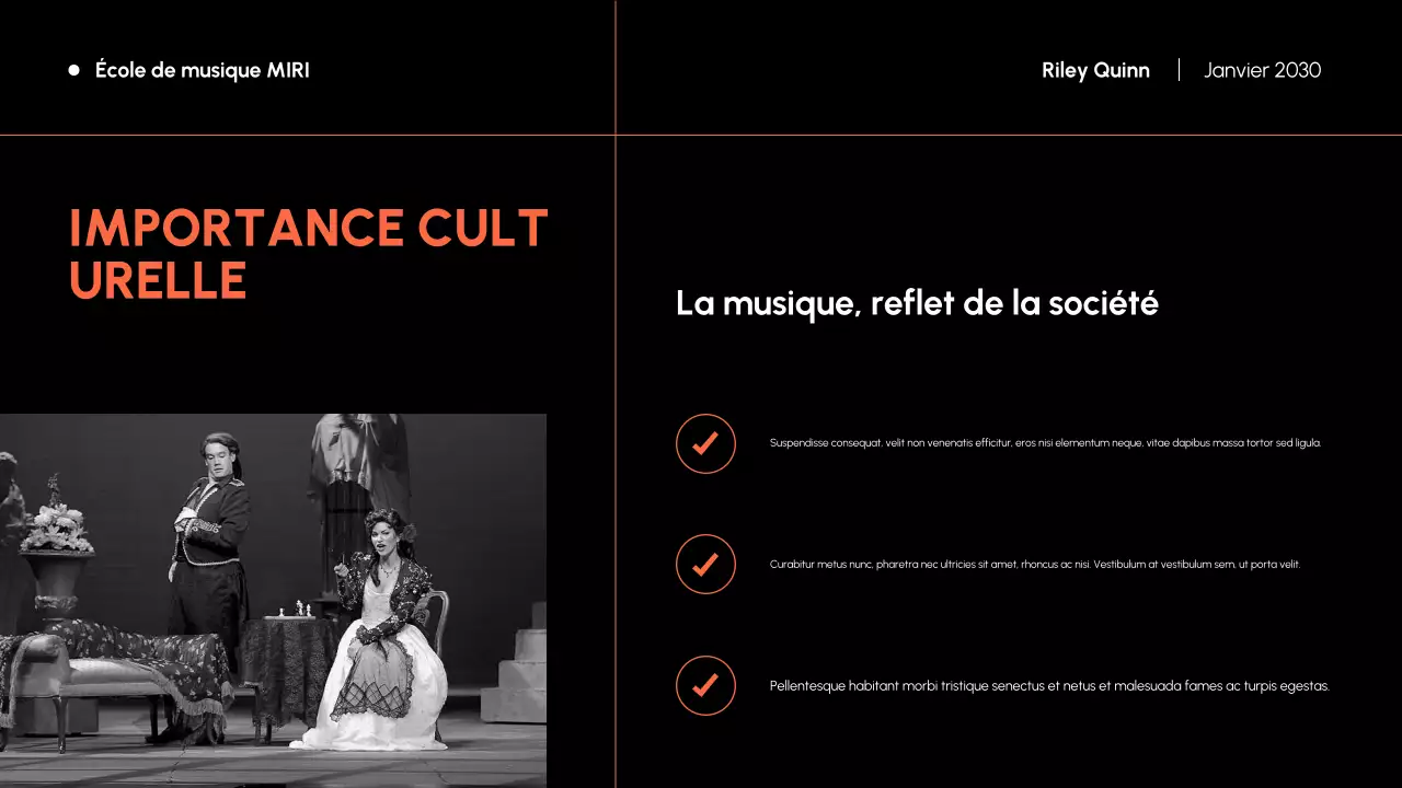 Orange et noir Histoire de la musique moderne