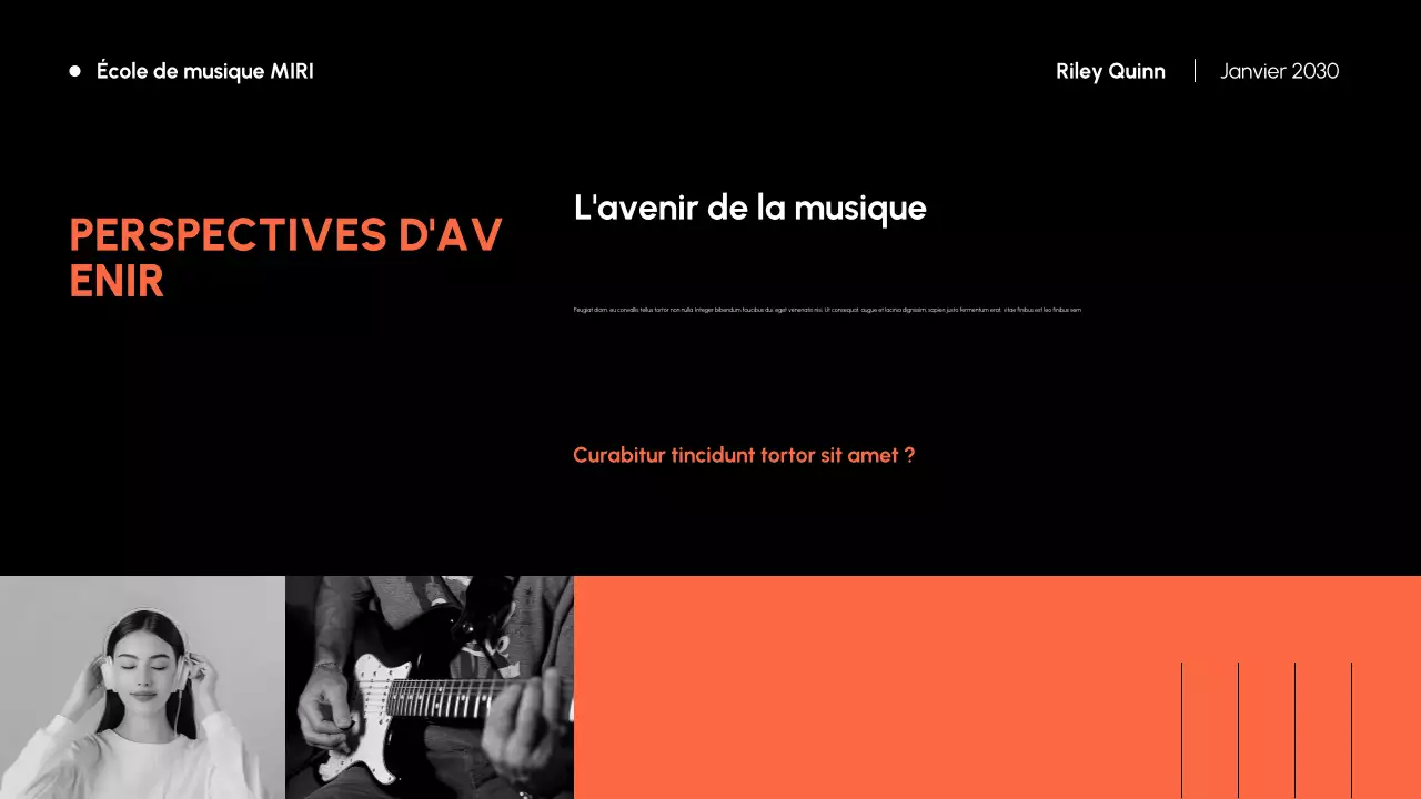 Orange et noir Histoire de la musique moderne