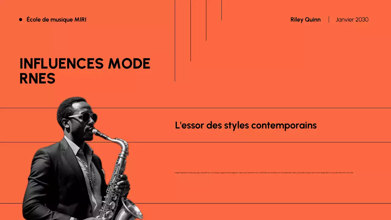 Orange et noir Histoire de la musique moderne