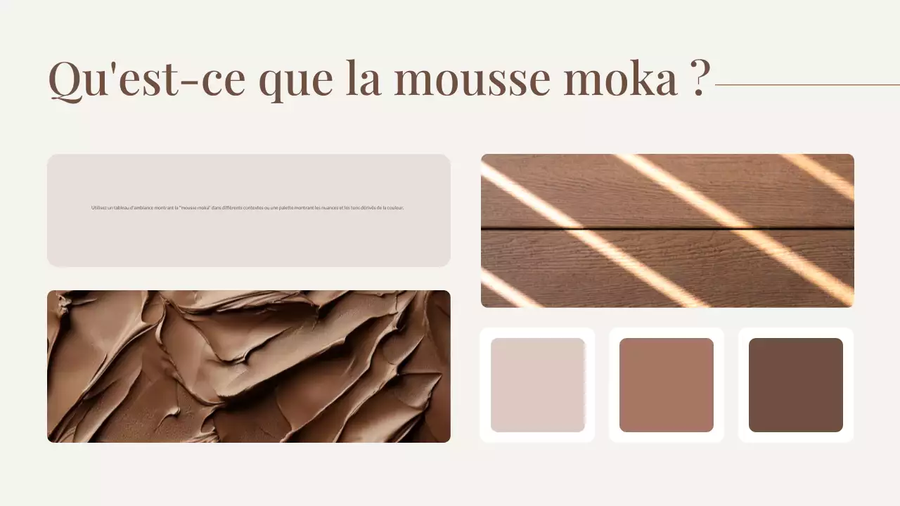 Brown Trend Color of The Year Presentation (Présentation de la couleur de l'année)