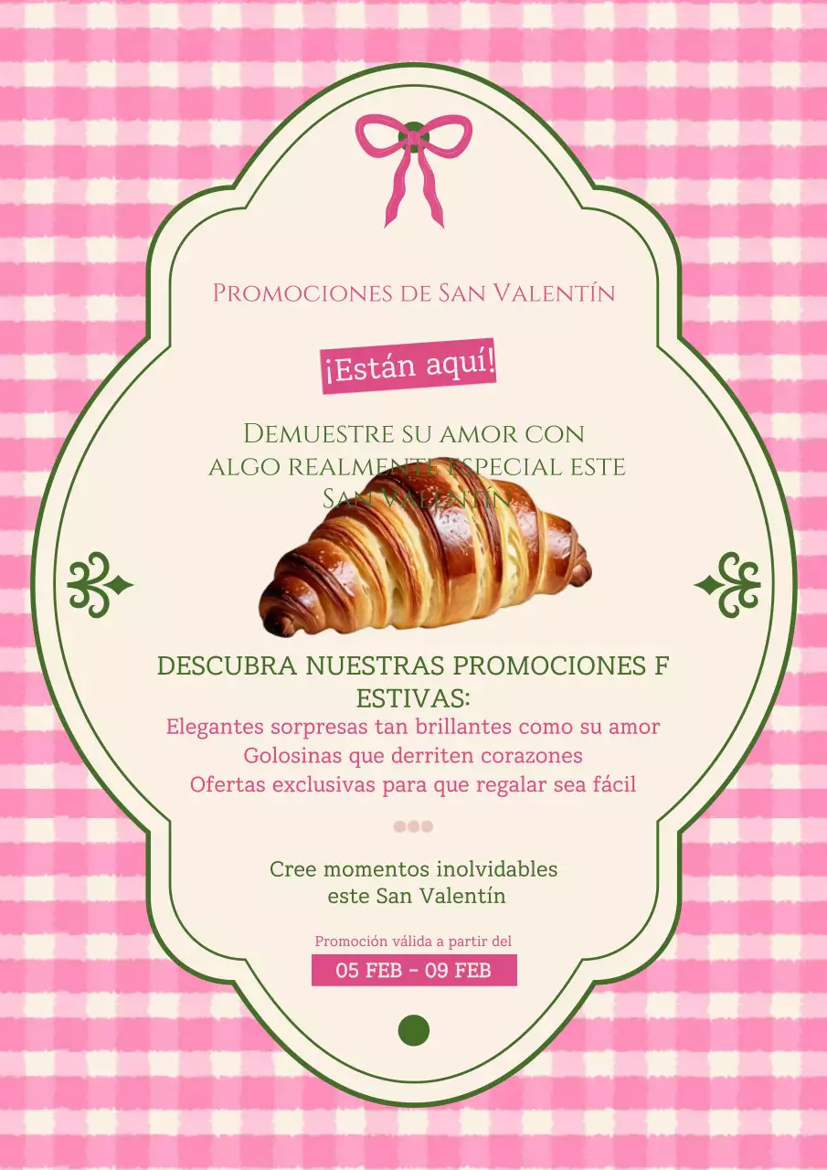 Pink Vintage Bakery Promoción San Valentín