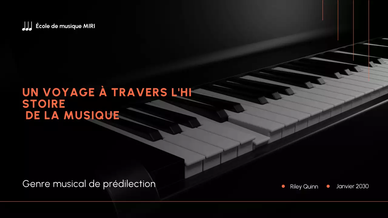 Orange et noir Histoire de la musique moderne