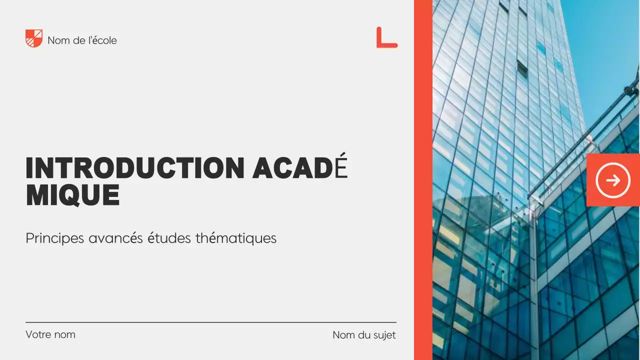 Présentation de l'éducation académique moderne d'Orange