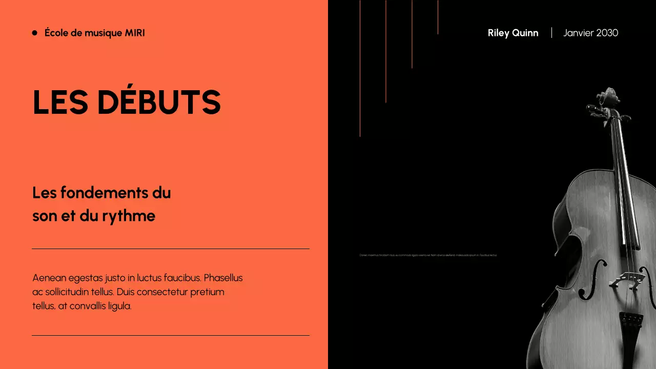 Orange et noir Histoire de la musique moderne