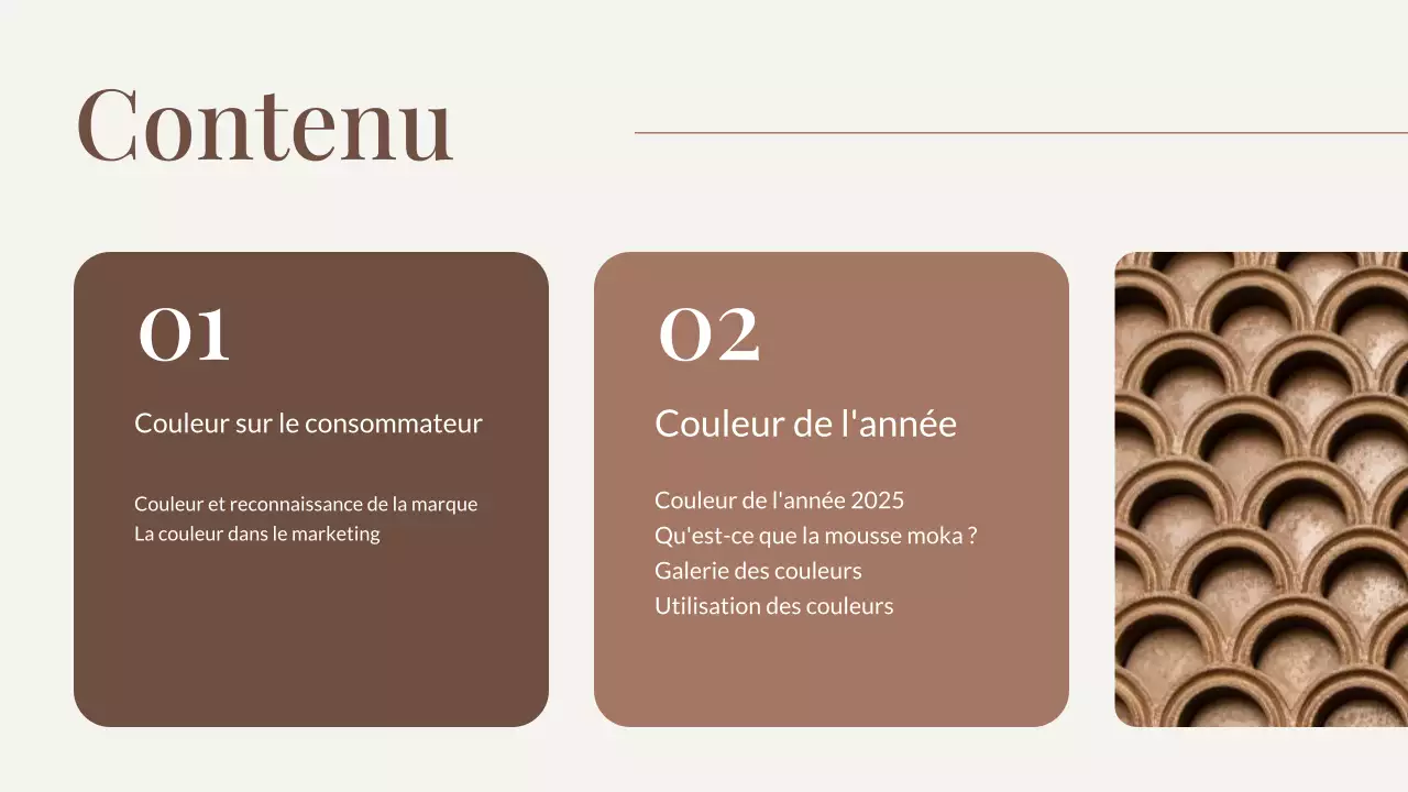 Brown Trend Color of The Year Presentation (Présentation de la couleur de l'année)