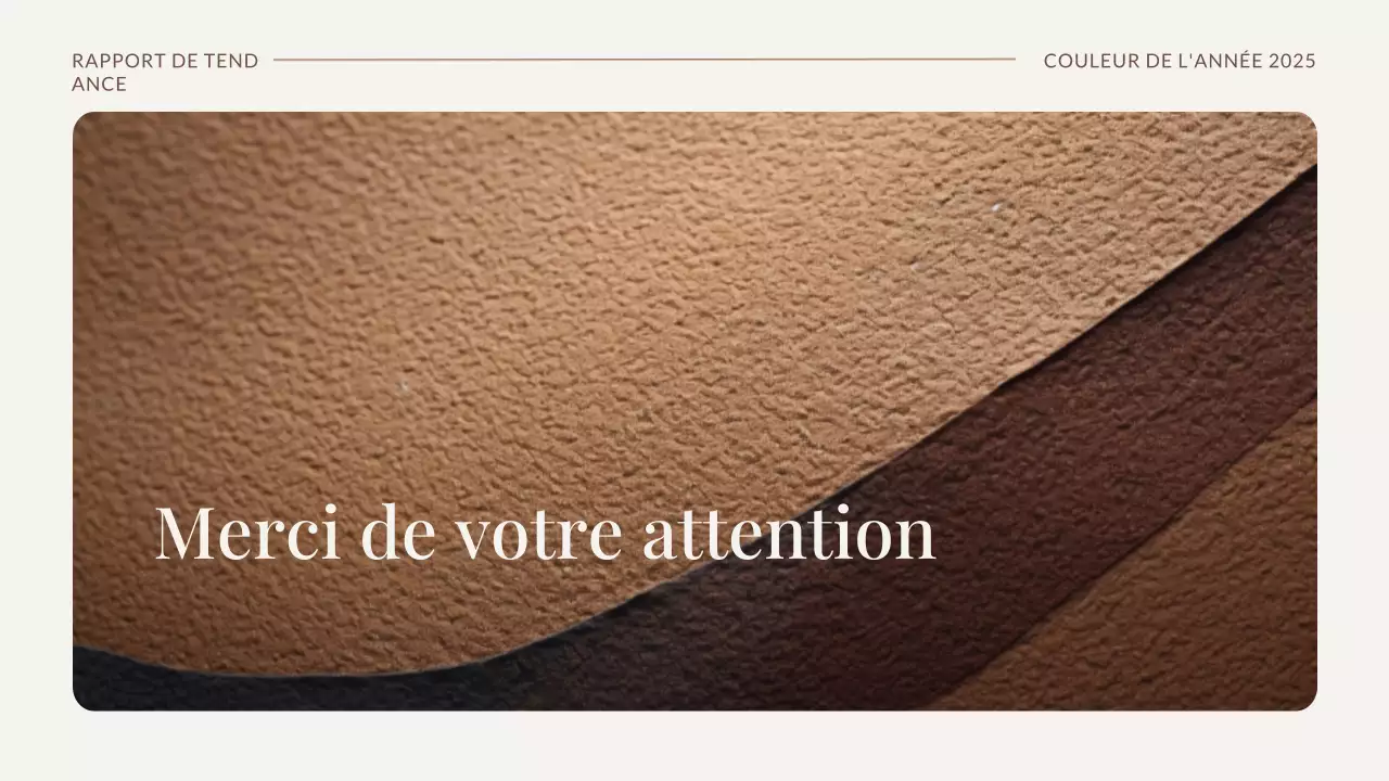 Brown Trend Color of The Year Presentation (Présentation de la couleur de l'année)