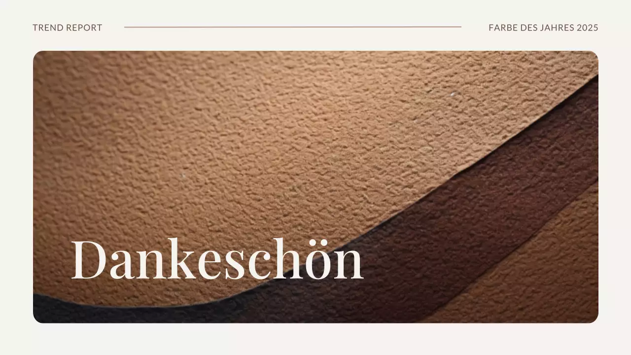 Brown Trend Farbe des Jahres Präsentation
