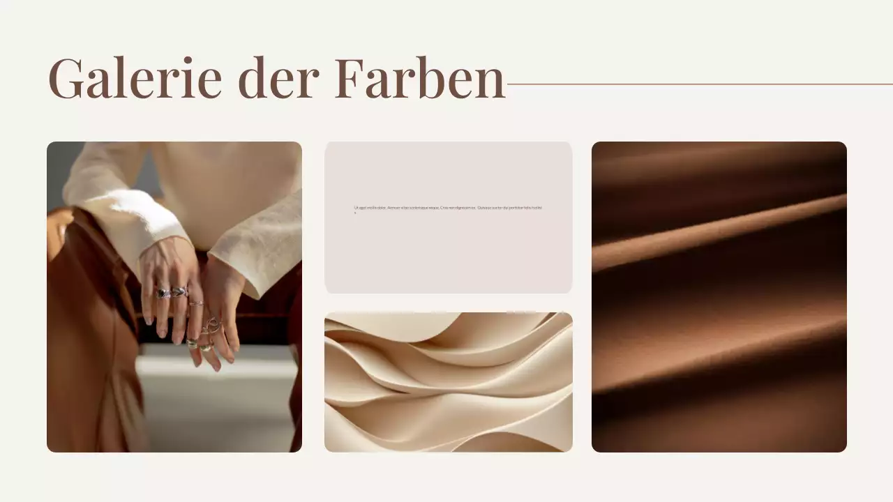 Brown Trend Farbe des Jahres Präsentation