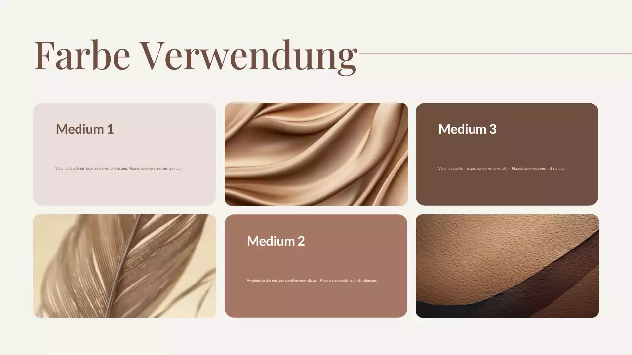 Brown Trend Farbe des Jahres Präsentation