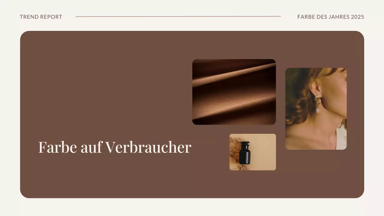 Brown Trend Farbe des Jahres Präsentation