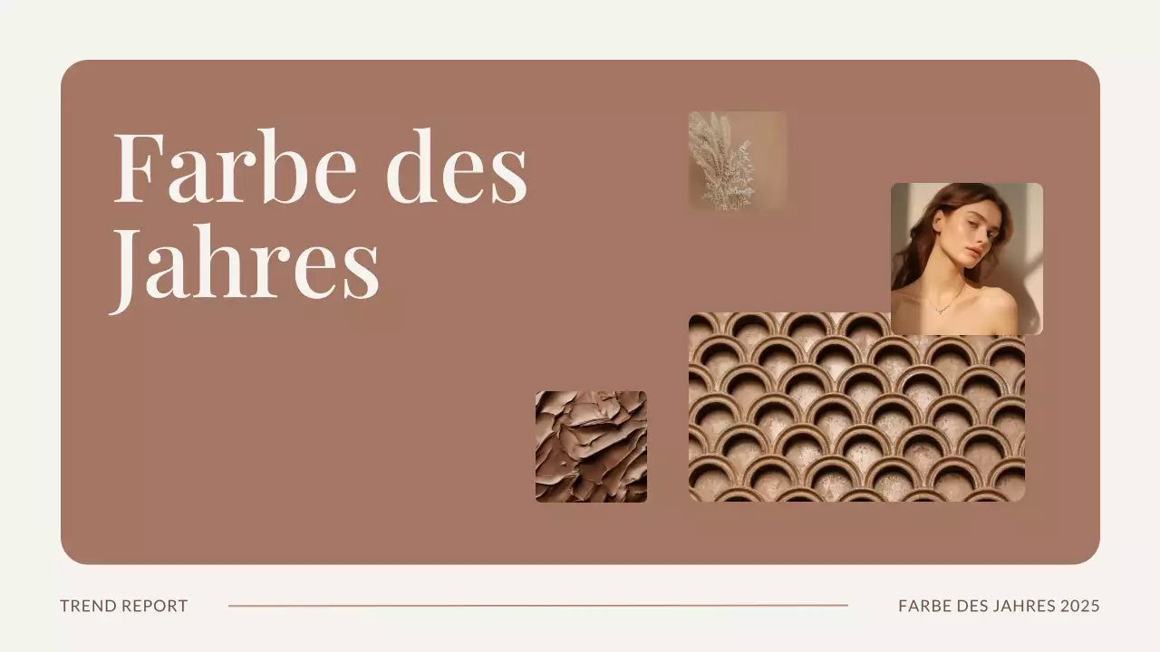 Brown Trend Farbe des Jahres Präsentation