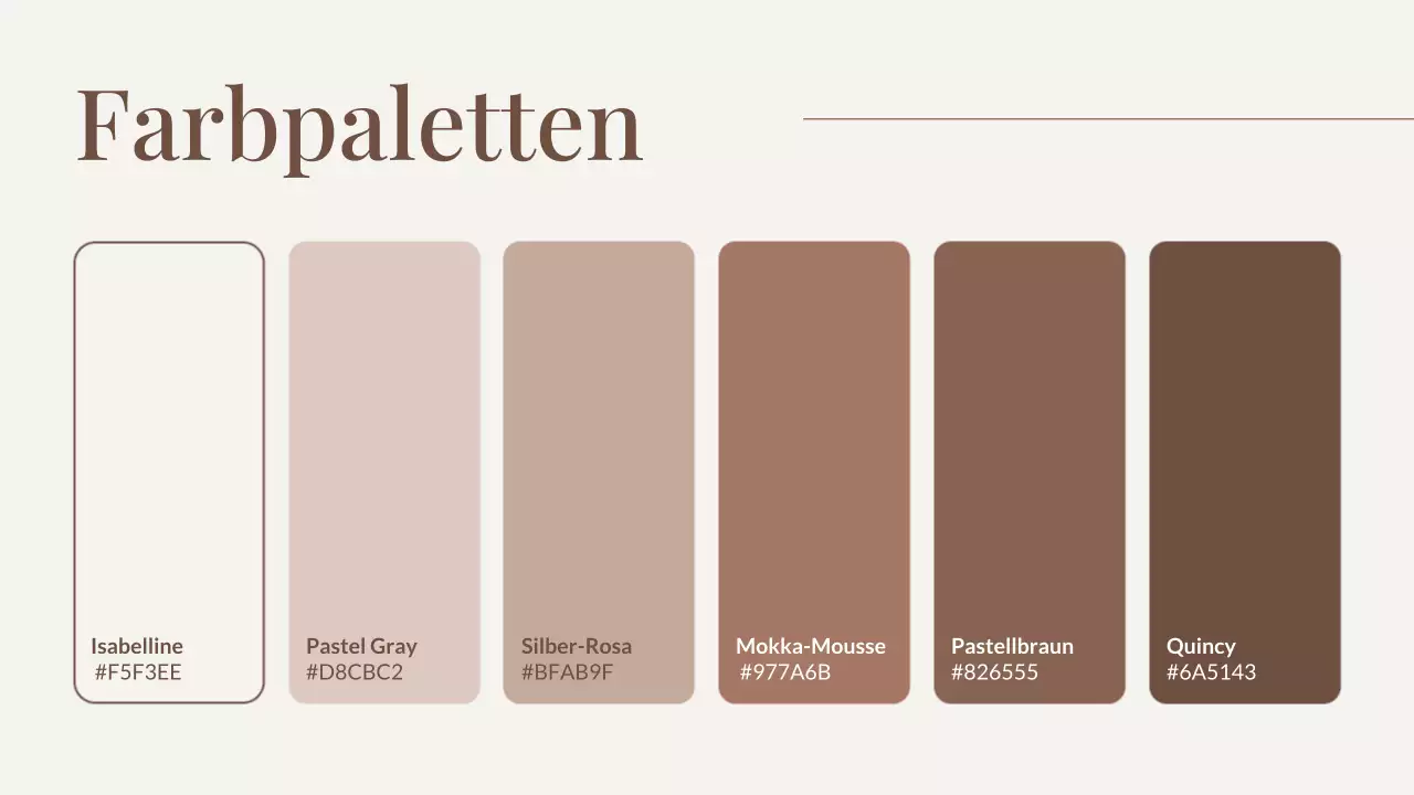 Brown Trend Farbe des Jahres Präsentation