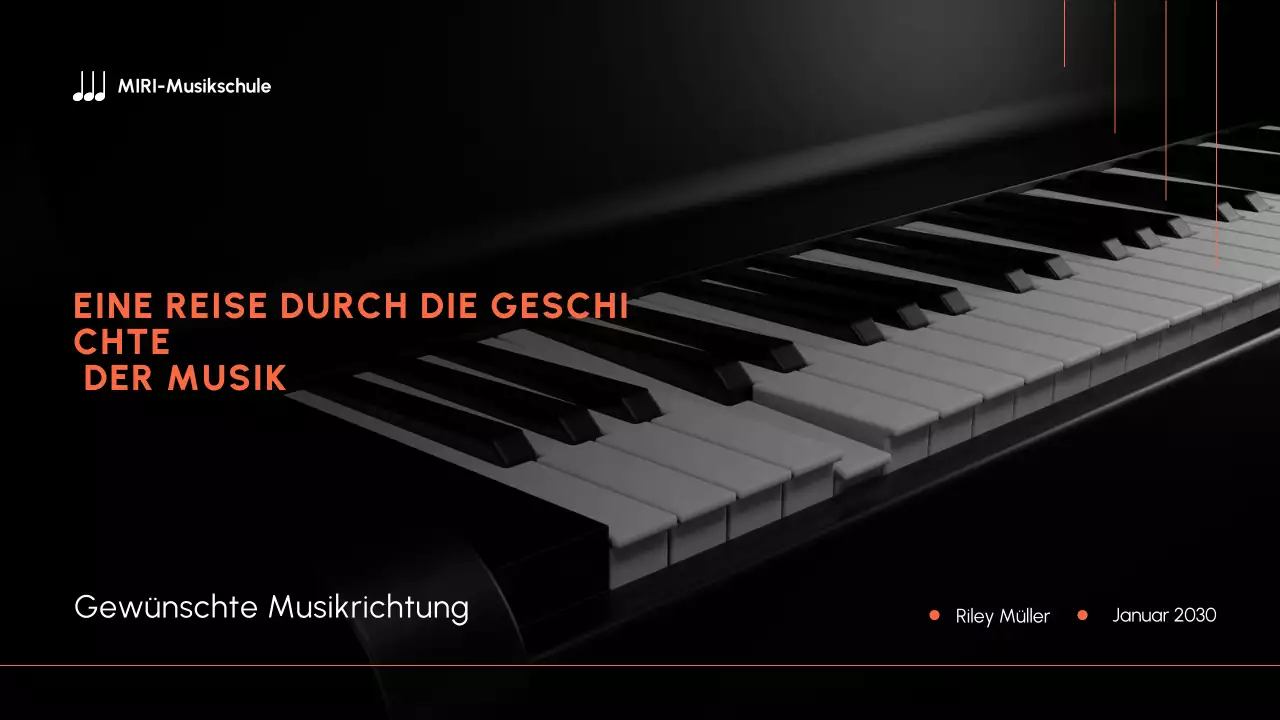 Orange und Schwarz Moderne Musikgeschichte