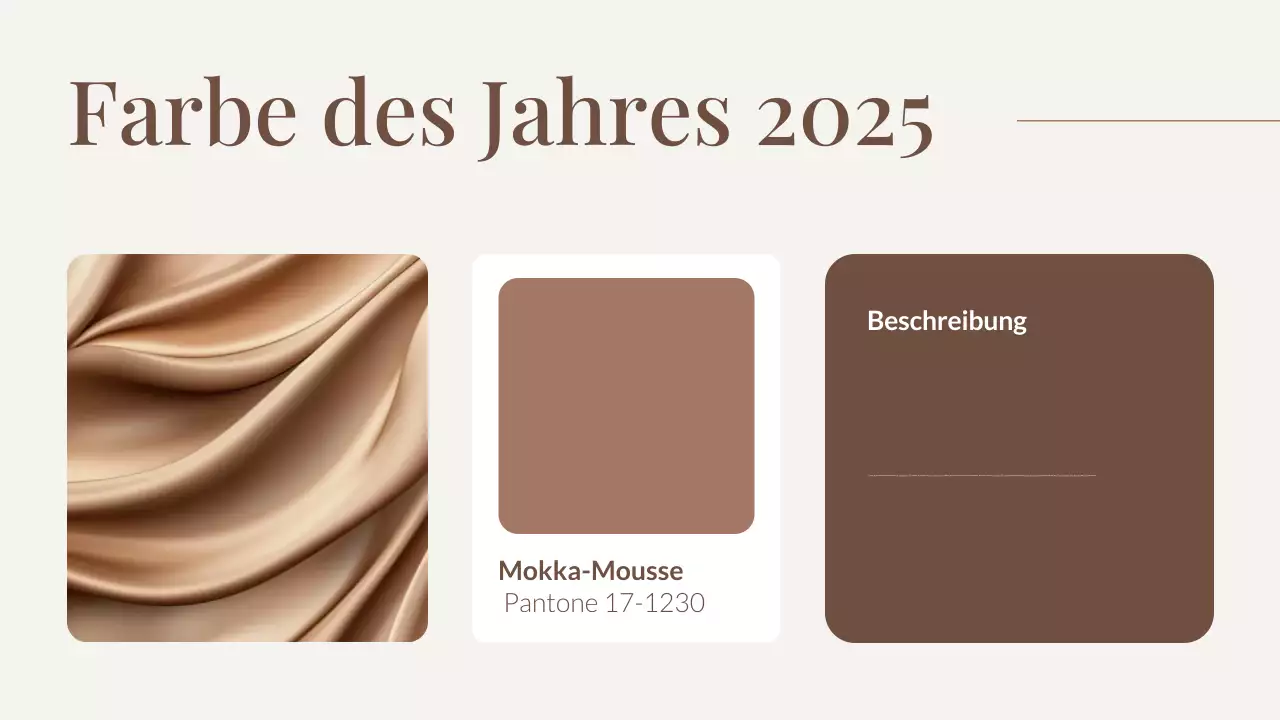 Brown Trend Farbe des Jahres Präsentation