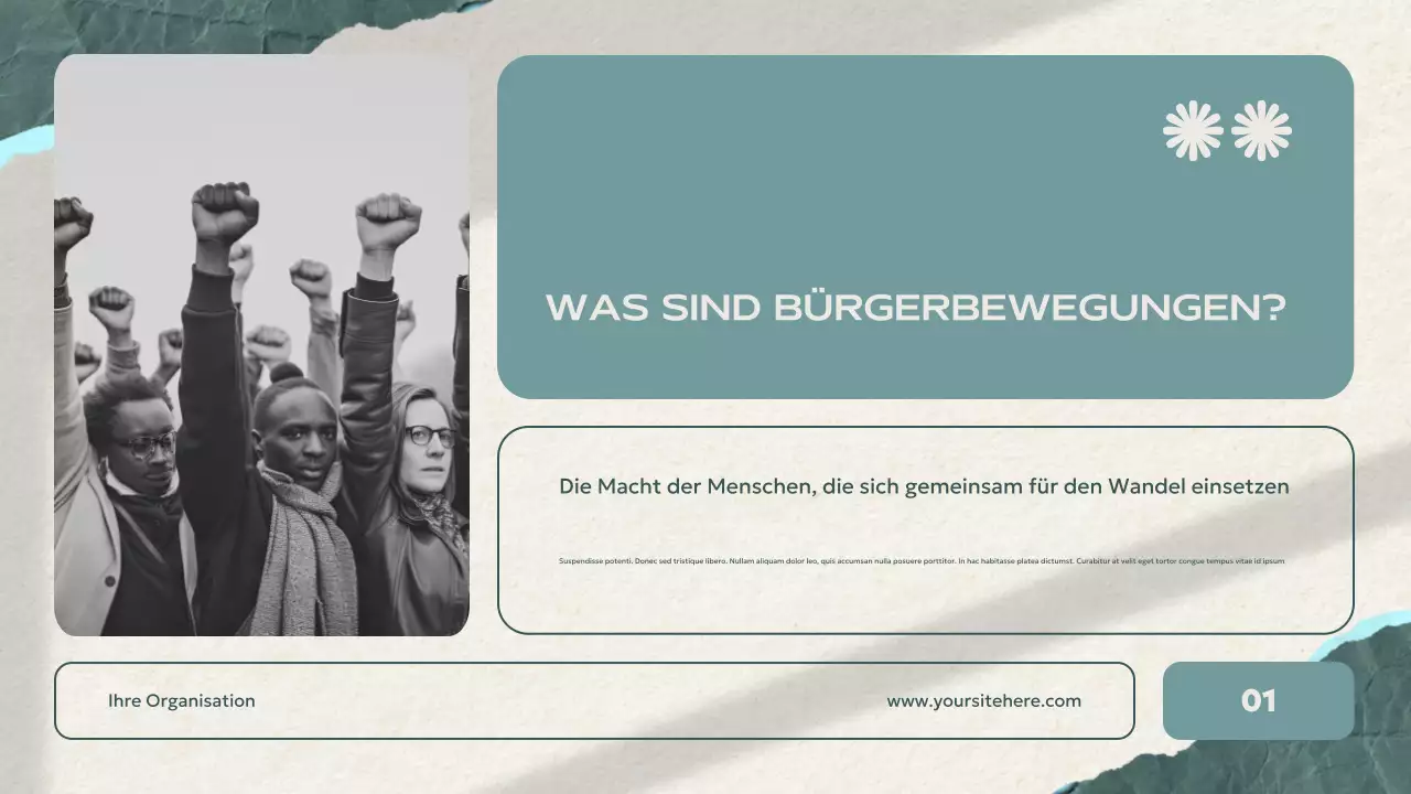 teal modern civil movement unity announcement presentation