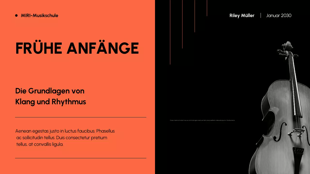 Orange und Schwarz Moderne Musikgeschichte