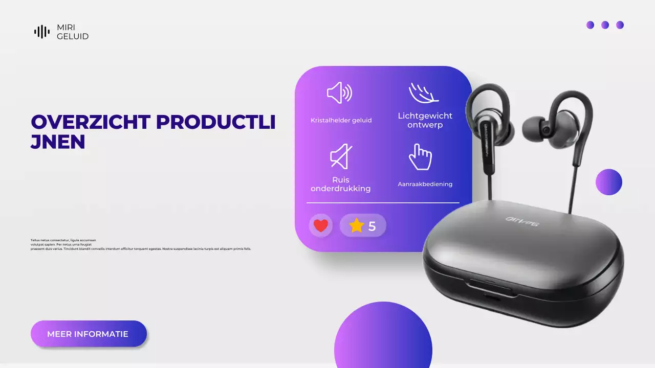 Presentatie productcatalogus grijze en paarse digitale apparaten