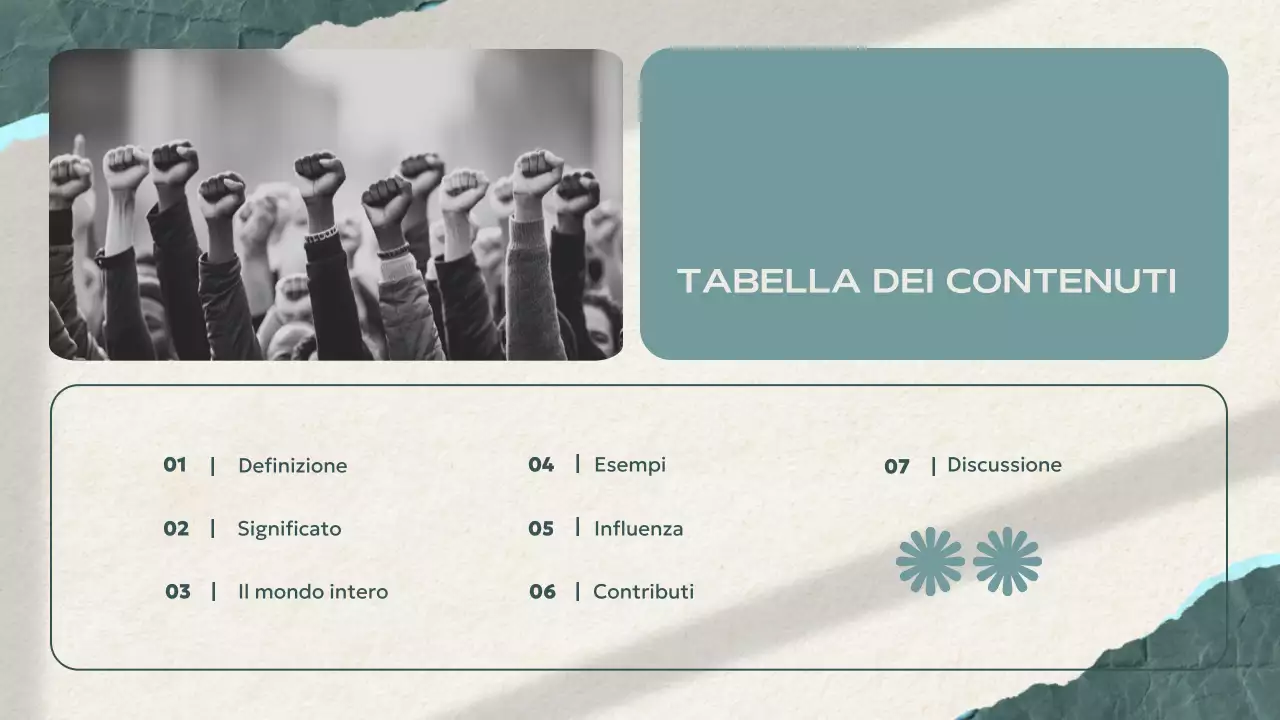 presentazione dell'annuncio del movimento civile moderno di colore verde acqua