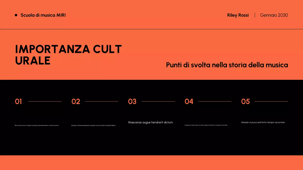 Arancione e nero Storia della musica moderna