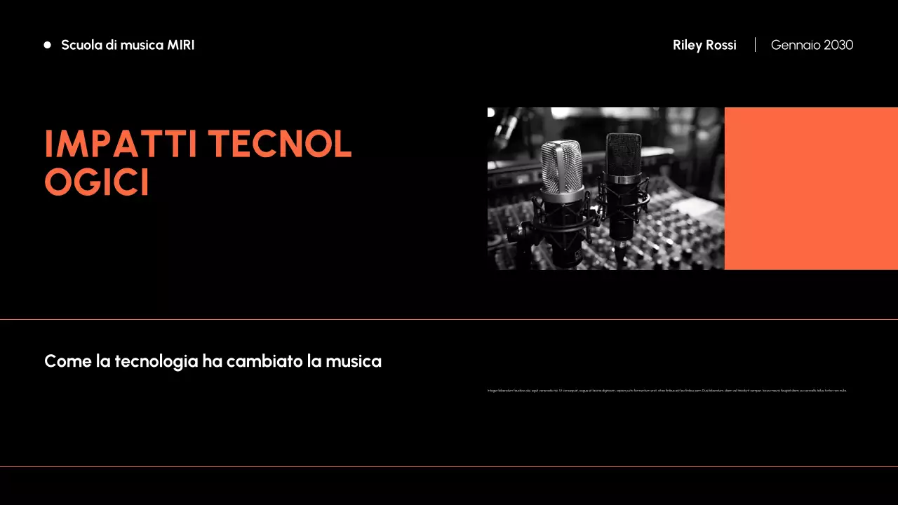 Arancione e nero Storia della musica moderna