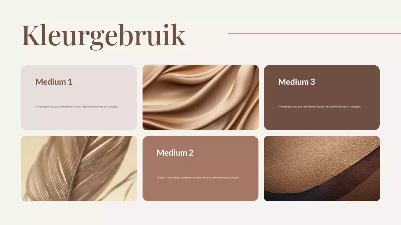 Bruine Trendkleur van het Jaar Presentatie