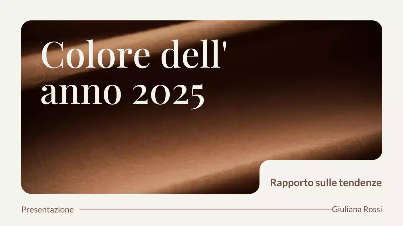 Marrone Colore di tendenza dell'anno Presentazione