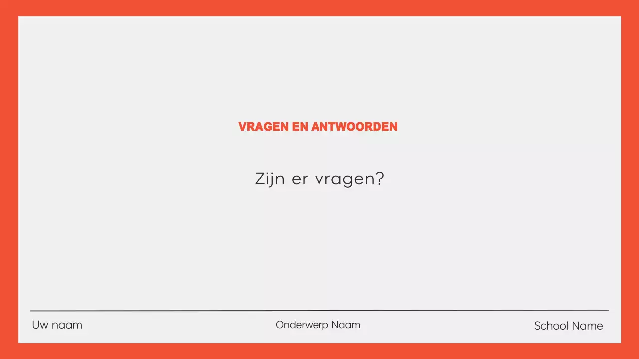 Orange modern Academisch Onderwijs Presentatie