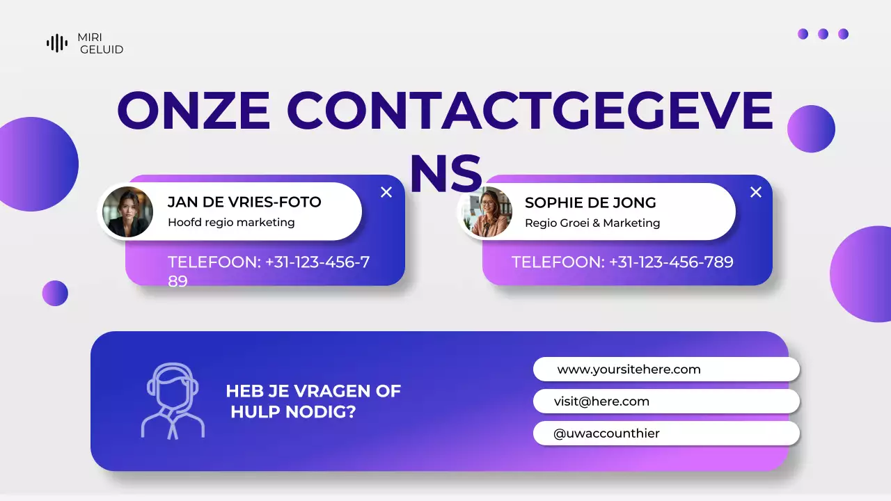 Presentatie productcatalogus grijze en paarse digitale apparaten