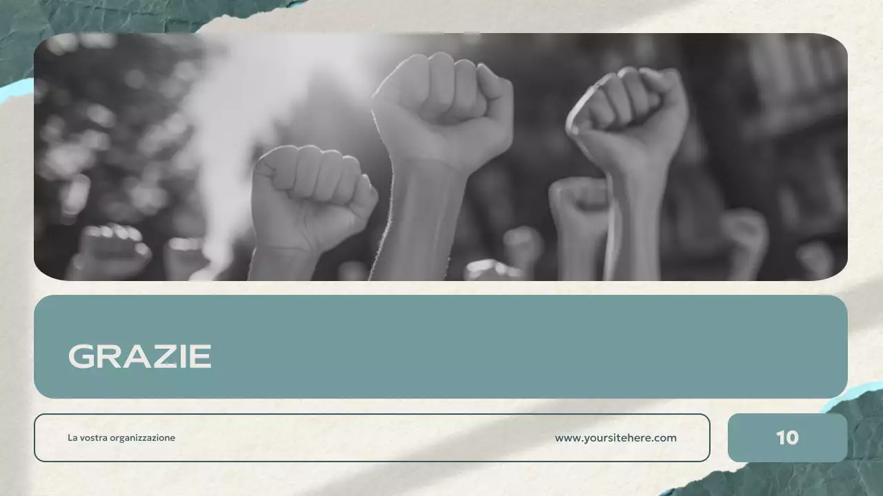 presentazione dell'annuncio del movimento civile moderno di colore verde acqua