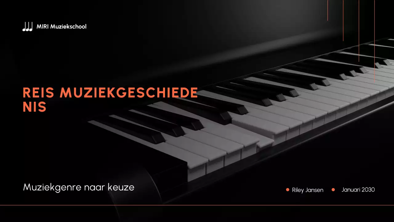 Oranje en zwart Moderne Muziekgeschiedenis