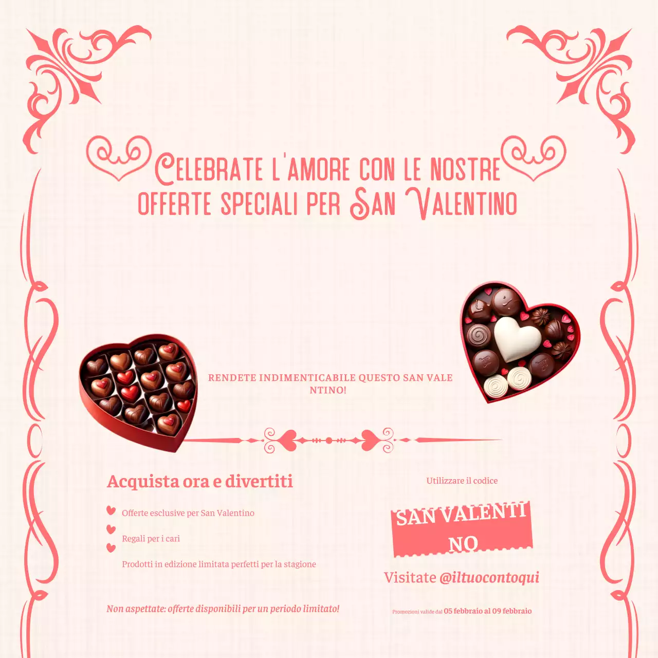 promozione elegante rosa di san valentino