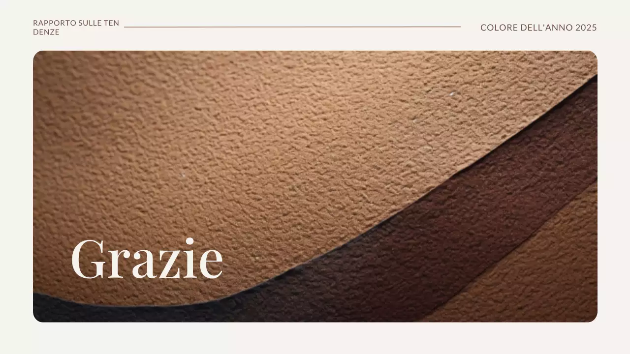 Marrone Colore di tendenza dell'anno Presentazione