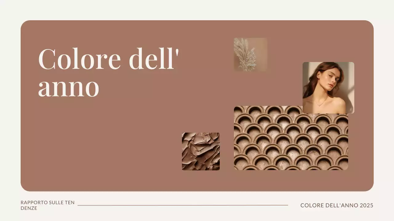 Marrone Colore di tendenza dell'anno Presentazione