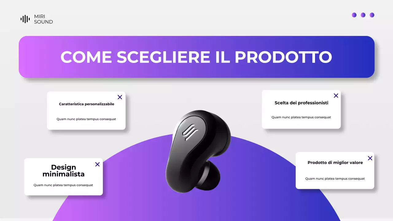 Presentazione del catalogo dei prodotti dei dispositivi digitali grigi e viola