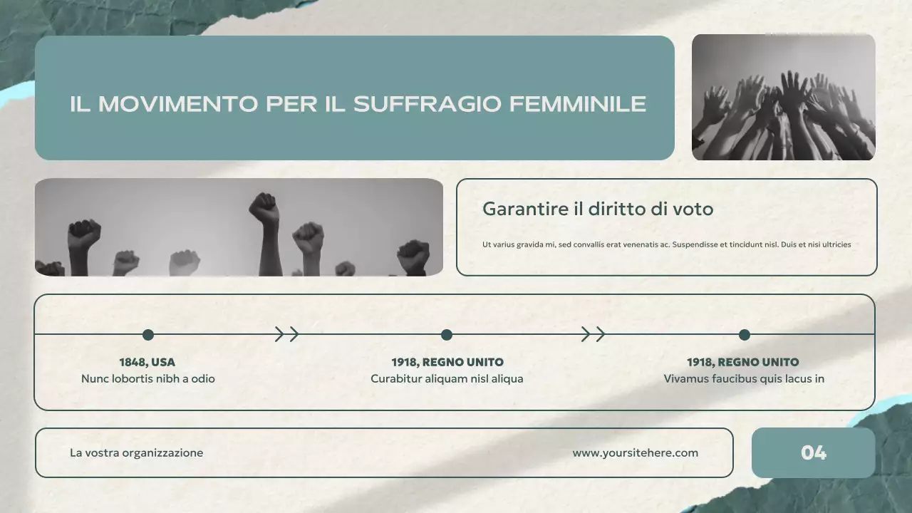 presentazione dell'annuncio del movimento civile moderno di colore verde acqua