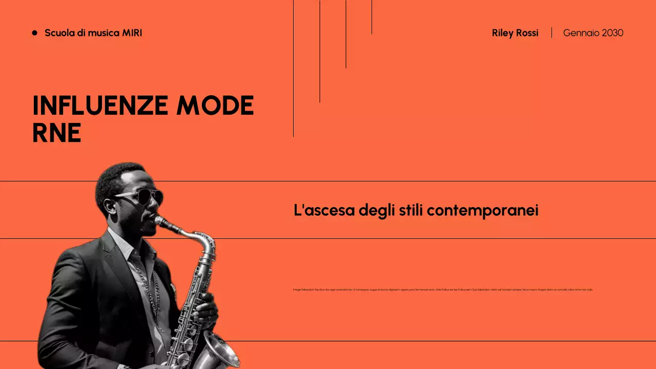 Arancione e nero Storia della musica moderna