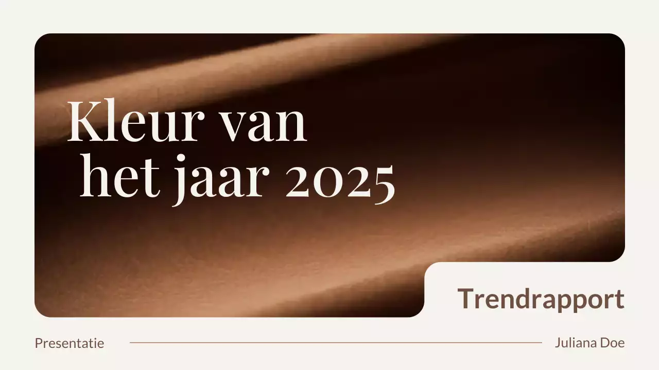 Bruine Trendkleur van het Jaar Presentatie