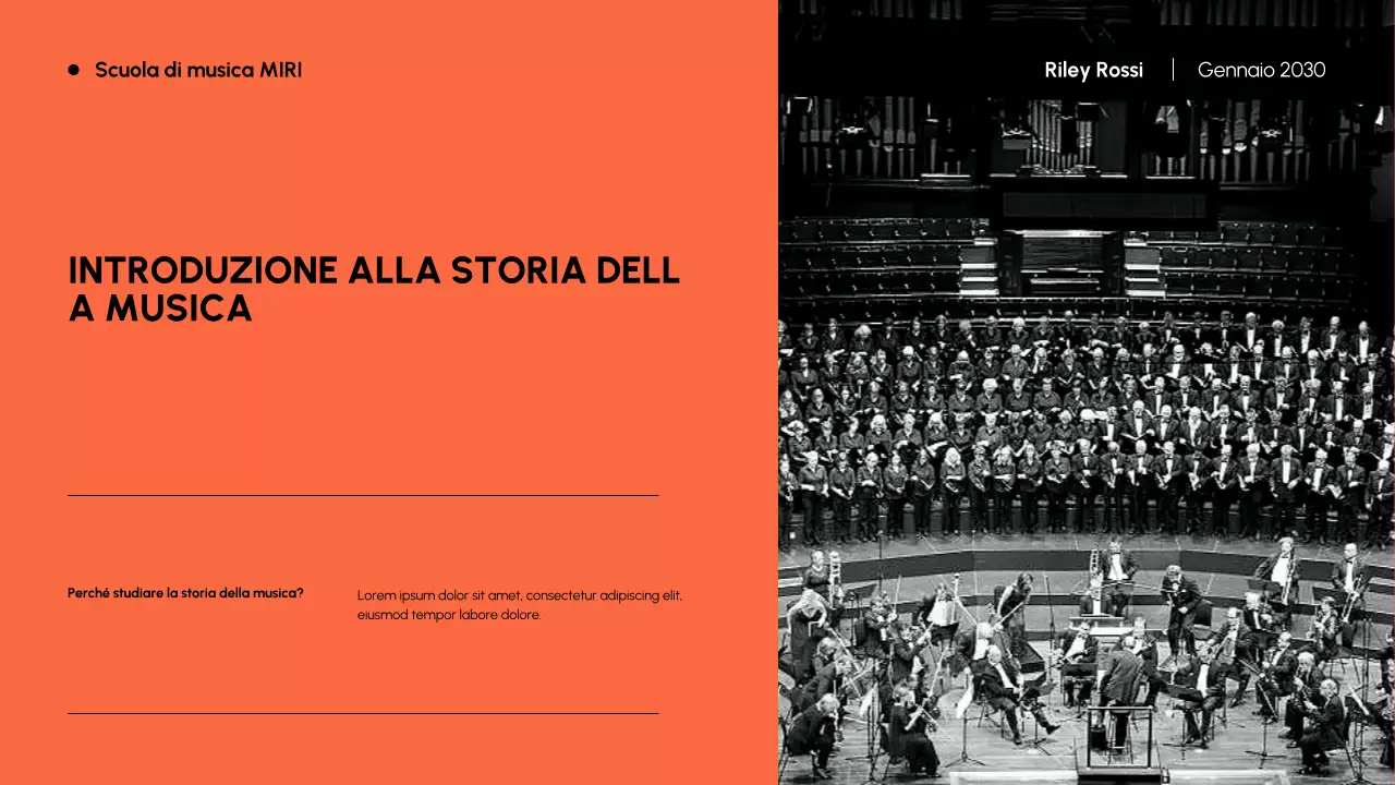 Arancione e nero Storia della musica moderna