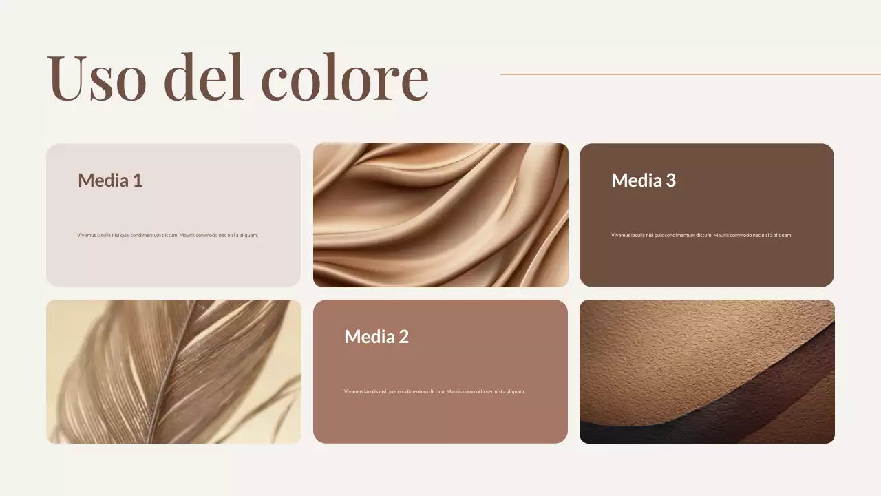 Marrone Colore di tendenza dell'anno Presentazione