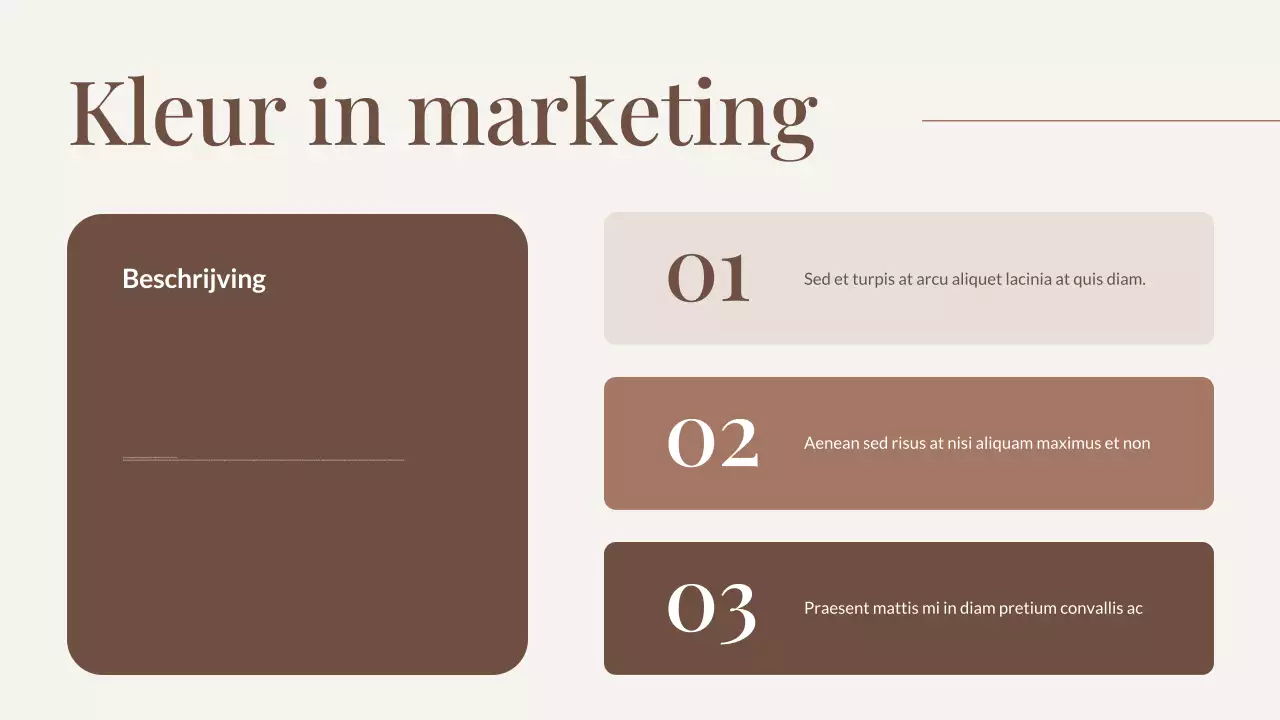 Bruine Trendkleur van het Jaar Presentatie