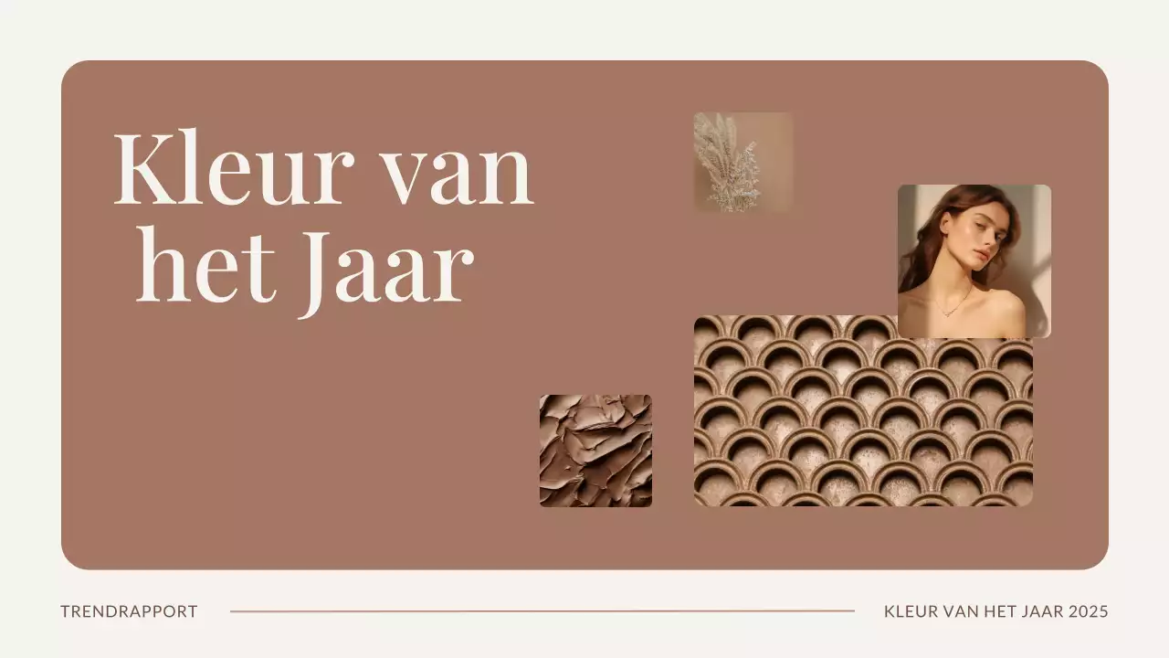 Bruine Trendkleur van het Jaar Presentatie