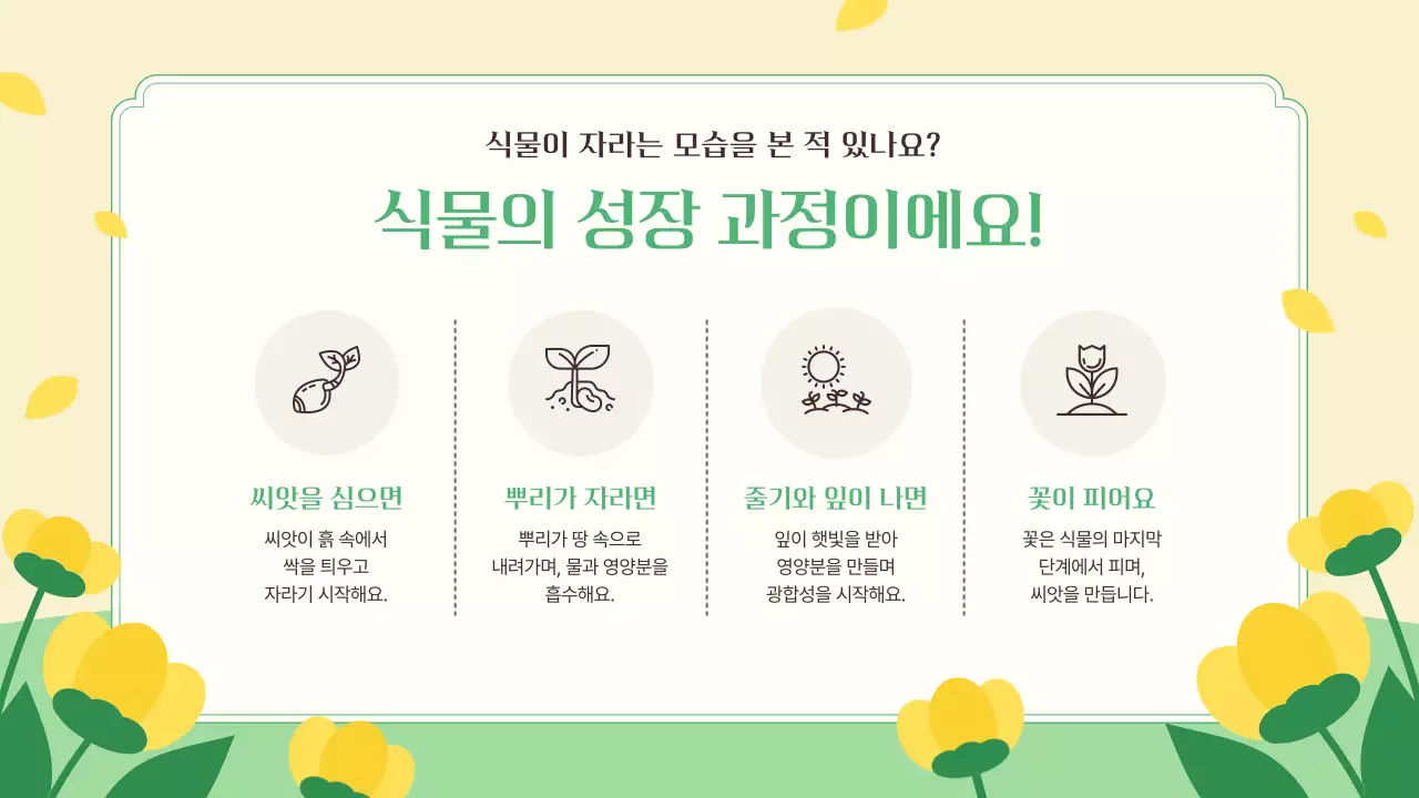 연두 자연 봄 교육 자료