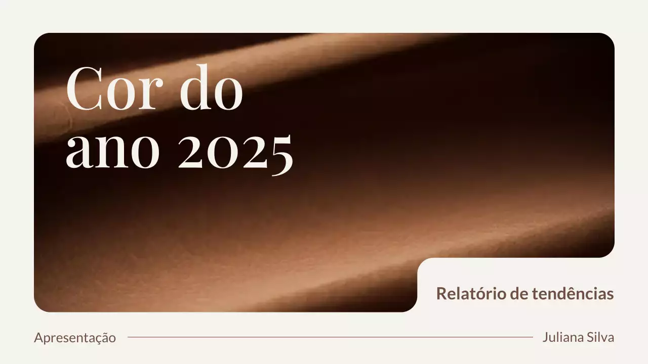 Apresentação da cor de tendência castanha do ano